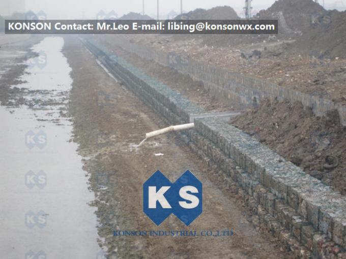 Γαλβανισμένα αλιείας με δίχτυα Gabion καλωδίων σιδήρου εξαγωνικά/κιβώτια για την παρεμπόδιση όχθης ποταμού