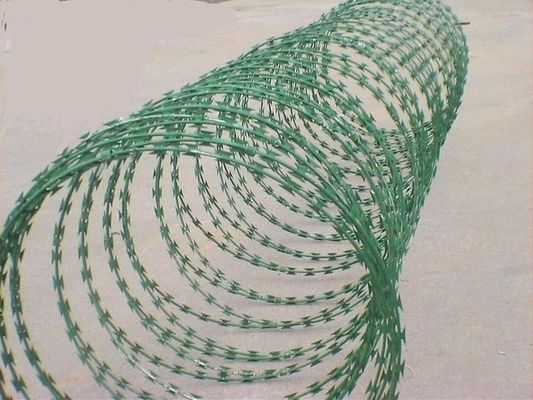 Welded razor barbed Galvanized Iron Wire PVC coated Protecting fence